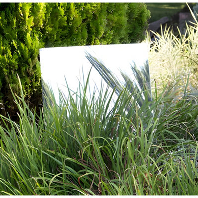 Primrose Acrylic Non Shatter Outdoor Wall Mounted Rectangular Silver Garden Illusion Mirror 182cm x 75cm