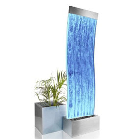 Primrose Aries Curved Bubble Water Feature Wall with Colour Changing LEDs Indoor Use 150cm