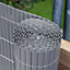 Primrose Artificial Grey Bamboo Cane Plastic Garden Fence Screening Roll Privacy Border 4m x 2m