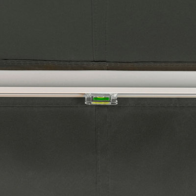 Primrose Awnings 2.0m x 1.5m Retractable Manual Charcoal Awning Outdoor Patio Canopy - 5
