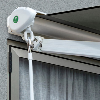 Primrose Awnings 2.0m x 1.5m Retractable Manual Half Cassette Charcoal Awning Outdoor Patio Canopy - 5