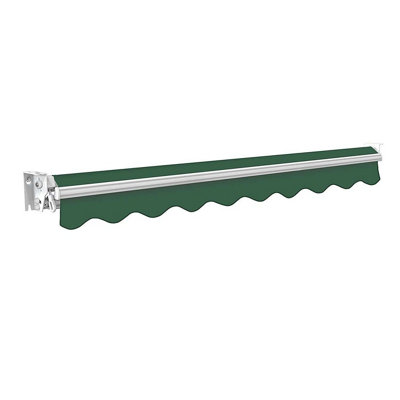 Primrose Awnings 2.0m x 1.5m Retractable Manual No Torsion Bar Green Awning Outdoor Patio Canopy