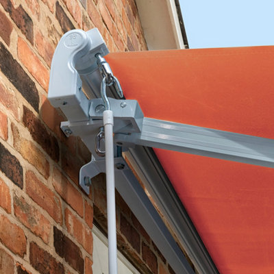 Primrose Awnings 2.0m x 1.5m Retractable Manual Standard Terracotta Awning Outdoor Patio Canopy - 4