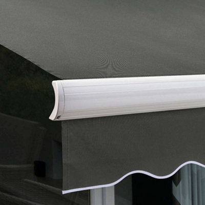 Primrose Awnings 2.5m x 2.0m Retractable Electric Full Cassette Charcoal Awning Outdoor Patio Canopy - 6