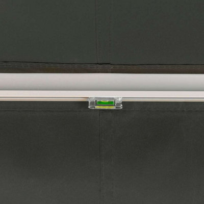 Primrose Awnings 2.5m x 2.0m Retractable Manual Charcoal Awning Outdoor Patio Canopy - 6