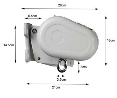 Primrose Awnings 2.5m x 2.0m Retractable Manual Full Cassette Ivory Awning Outdoor Patio Canopy - 7