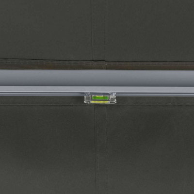 Primrose Awnings 3.0m x 2.5m Retractable Manual Charcoal Frame Charcoal Awning Outdoor Patio Canopy - 6