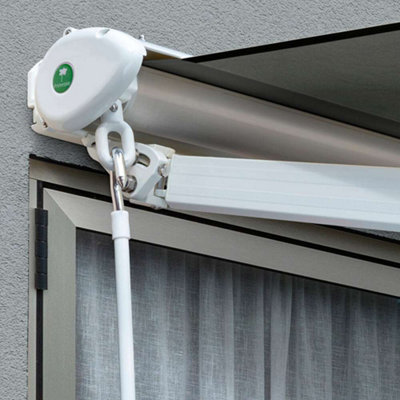 Primrose Awnings 3.0m x 2.5m Retractable Manual Half Cassette Charcoal Awning Outdoor Patio Canopy - 4