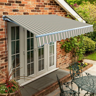 Primrose Awnings 3.5m x 2.5m Retractable Manual Standard Multistripe
