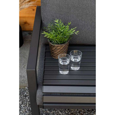 Primrose Black Coated Aluminium Flexible Serving Tray for Sofas, Couches and Armchairs
