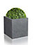 Primrose Black Cube Planter Poly-Terrazzo Outdoor Patio Garden  63cm