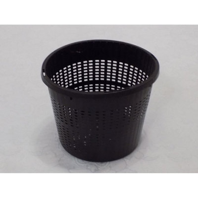 Primrose Black Plastic Round Pond Basket with Drainage 13cm