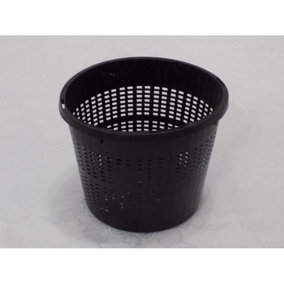 Primrose Black Plastic Round Pond Basket with Drainage 13cm