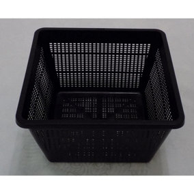 Primrose Black Plastic Square Pond Basket with Drainage 11cm