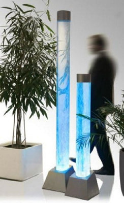 Primrose Bubble Tube Water Feature with Colour Changing LEDs Indoor Use 130cm