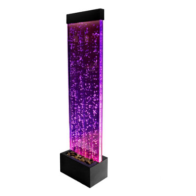 Primrose Bubble Water Wall Water Feature with Colour Changing LEDs Indoor Use 150cm