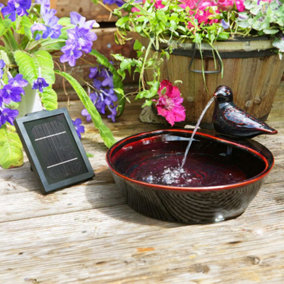 Primrose Ceramic Dove Solar Powered Water Feature 35cm