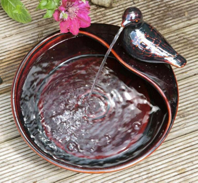 Primrose Ceramic Dove Solar Powered Water Feature 35cm