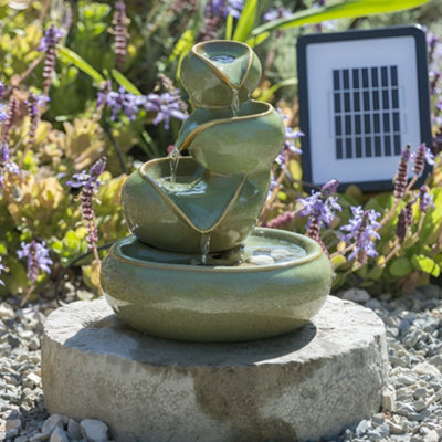 Primrose Cosmos Solar Oil Jar Ceramic Water Feature H25cm | DIY at B&Q