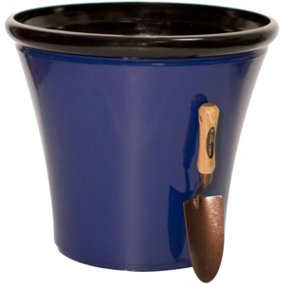 Primrose Decorative Cone Outdoor Garden Glazed Ceramic Planter Pacific Blue Plant Pot 55cm