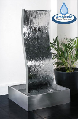 Primrose Double-Sided Curved Large Water Feature Wall Indoors H180cm