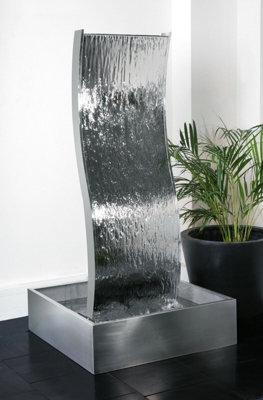 Primrose Double-Sided Curved Large Water Feature Wall Indoors H180cm