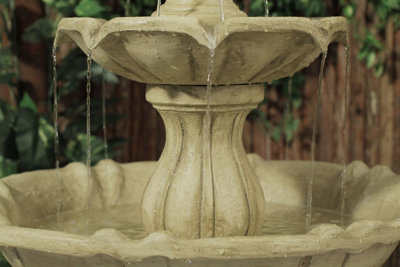 Primrose Elizabethan Vintage Style Royal 2 Tier Pineapple Water Feature Classical Fountain 98cm