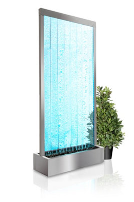 Primrose Elysium Bubble Water Feature Wall with Colour Changing LEDs Indoor Use 213cm