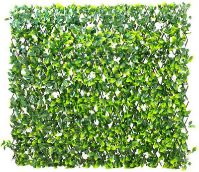 Primrose Extendable Artificial Flower Outdoor Screening Trellis (White) 1m x 2m