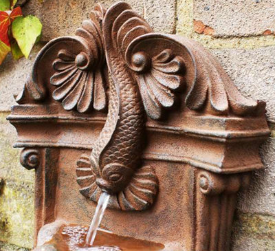 Primrose Fish Wall Fountain Suitable for Indoor/Outdoor Use 40cm