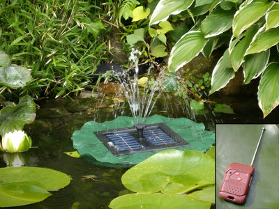 Primrose Floating Flower Lily Pad Solar Powered Pond Water Feature Fountain with LED Lights D36cm