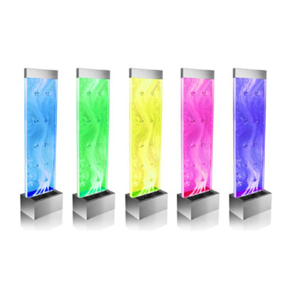 Primrose Fluid Orion Bubble Water Wall with Colour Changing LEDs 183cm