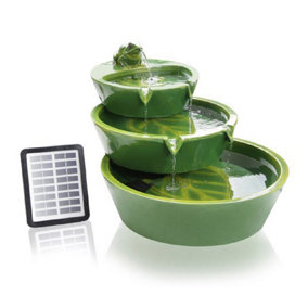 Primrose Frog Cascading Solar Water Feature H64cm