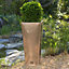 Primrose Frost and Rust-Resistant Outdoor Zinc Flared Square Planter in a Copper Finish 70cm