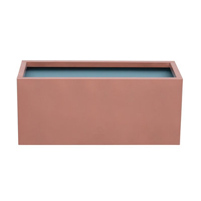 Primrose Frost and Rust-Resistant Outdoor Zinc Trough Planter in a Copper Finish 75cm