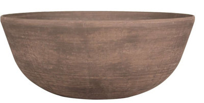 Primrose Garden Cortina Wood Effect Resin Bowl Planter Plant Pot 23cm