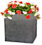 Primrose Garden Light Grey Fibrecotta Brick Square Planter Pot Large 40cm