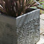 Primrose Garden Light Grey Fibrecotta Brick Square Planter Pot XL 50cm