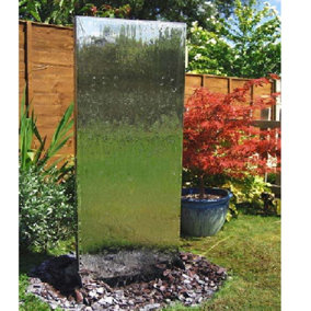 Primrose Garden Water Feature Vertical Wall Double Sided with Plastic Reservoir For Outdoor Use 180cm