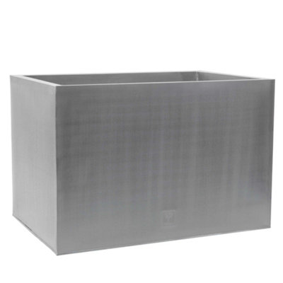 Primrose Garden Zinc Galvanised Small Trough Planter Silver 75cm | DIY ...