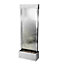 Primrose Giant Brushed Stainless Steel Silver Water Wall Cascade Commercial Water Feature 174cm