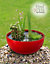 Primrose Gloss Red Garden Outdoor Fibreglass High Low Bowl Planter 72cm