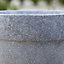 Primrose Grey Medium Outdoor Polystone Round Rimmed Garden Planter Diameter 38cm