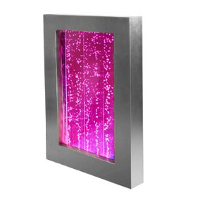 Primrose Hanging Portrait Bubble Water Wall Water Feature with Colour Changing LEDs Indoor Use 95cm