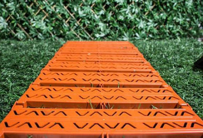 Primrose Instant Roll Out Garden Path Terracotta Plastic Chevron 3m