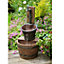 Primrose Iron Tap, Bucket & Barrel Cascading Water Feature H62cm