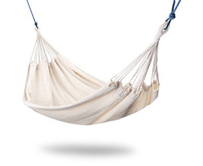 Primrose Ivory Outdoor Garden Double Hammock with Travel Bag & Fittings Included