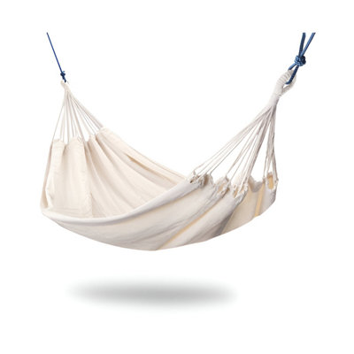 Primrose Ivory Outdoor Garden Double Hammock with Travel Bag & Fittings Included