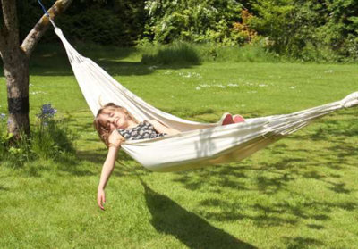 Primrose Ivory Outdoor Garden Double Hammock with Travel Bag & Fittings Included - 7