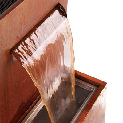 Primrose Langley Corten Steel Rust Waterfall Cascade Planter Water ...